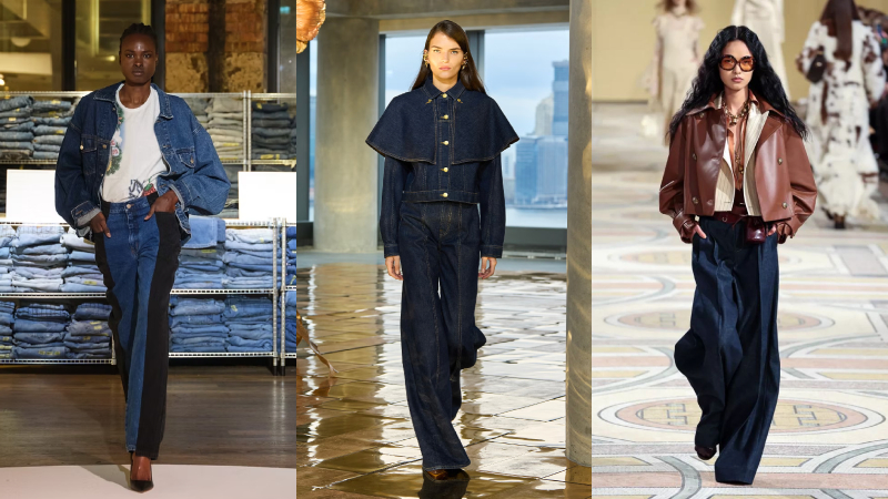 Denim monochrome với điểm nhấn metallic