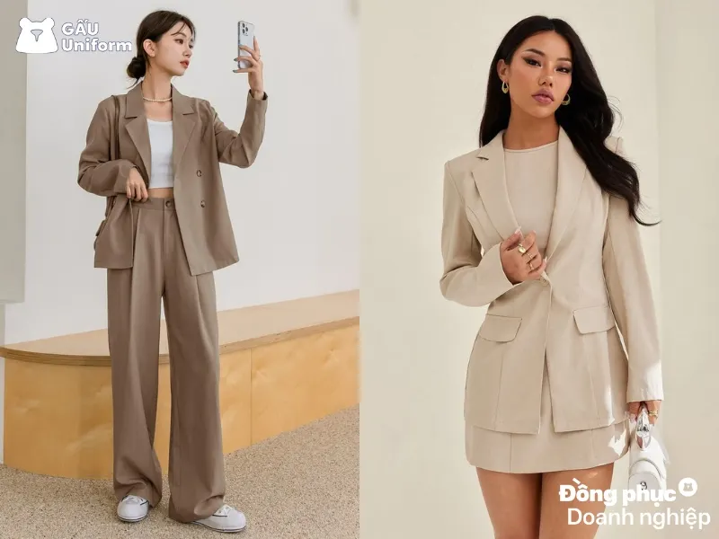Áo blazer giúp set đồ hiện đại hơn