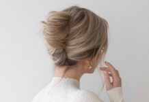 Tóc ngắn uốn sóng nhẹ