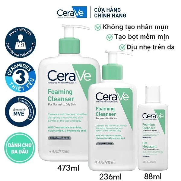 Sữa Rửa Mặt Cerave Foaming Cleanser