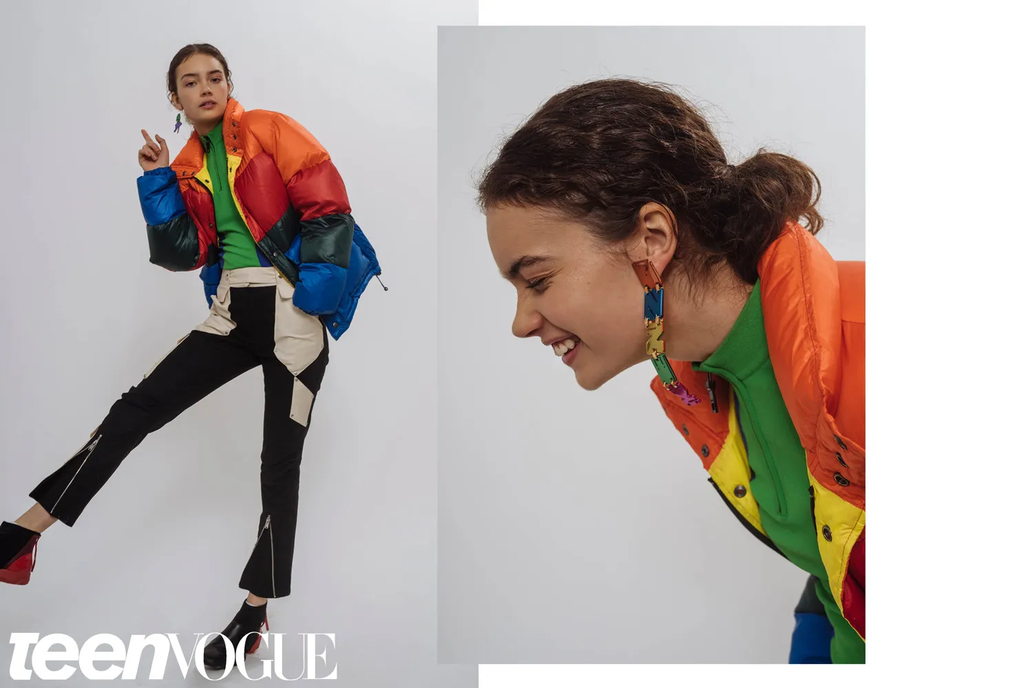 Áo phao phom rộng diện theo phong cách athleisure năng động và thoải mái