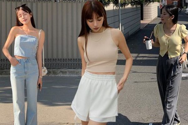 Mix match quần low-rise với áo crop top