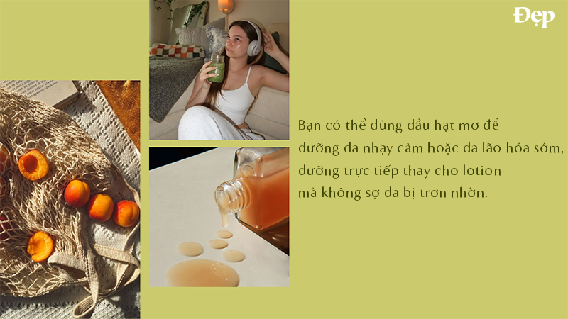 Dầu hạt mơ giàu vitamin A và E