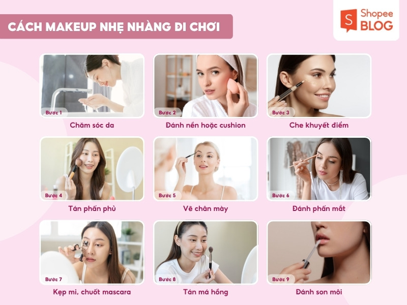 Trang điểm nhẹ nhàng khi đi chơi