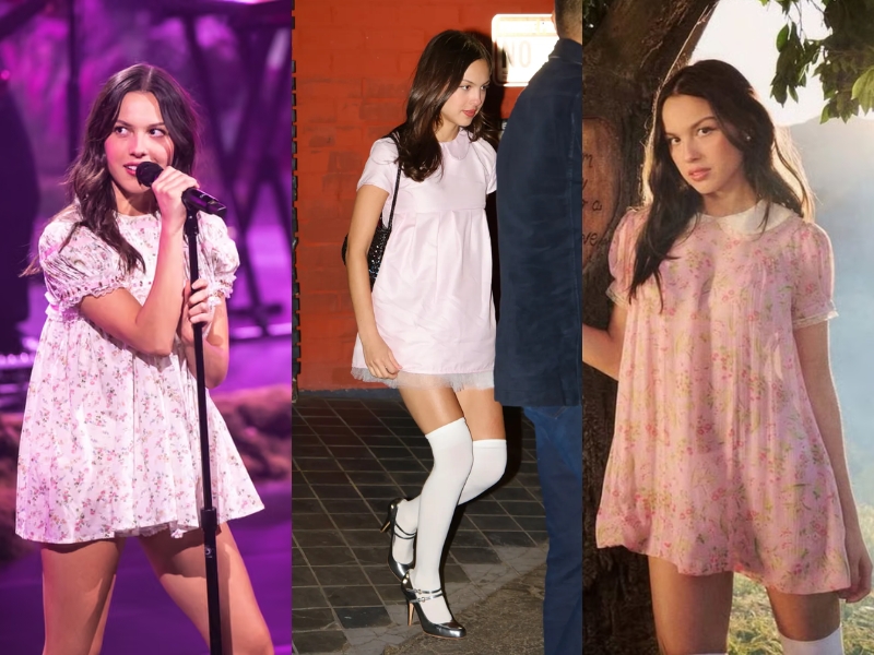 Đầm babydoll phối cùng giày combat boots hầm hố