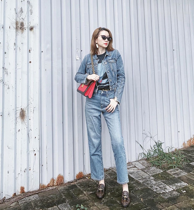 Street style sao Việt 2026 với túi, kính và giày là điểm nhấn chính