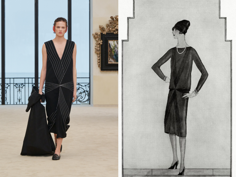 Đầm đen tri ân tinh thần Chanel