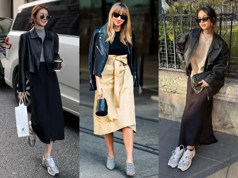 Trench coat phối trang phục đơn sắc cho ngày đầu đông