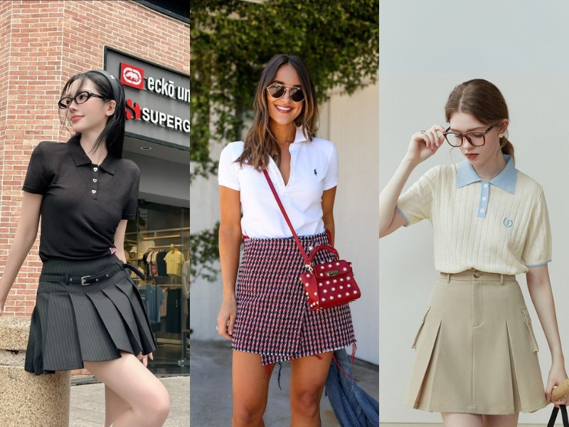 Thiết kế áo polo ôm sát cơ thể với chất liệu dệt pique