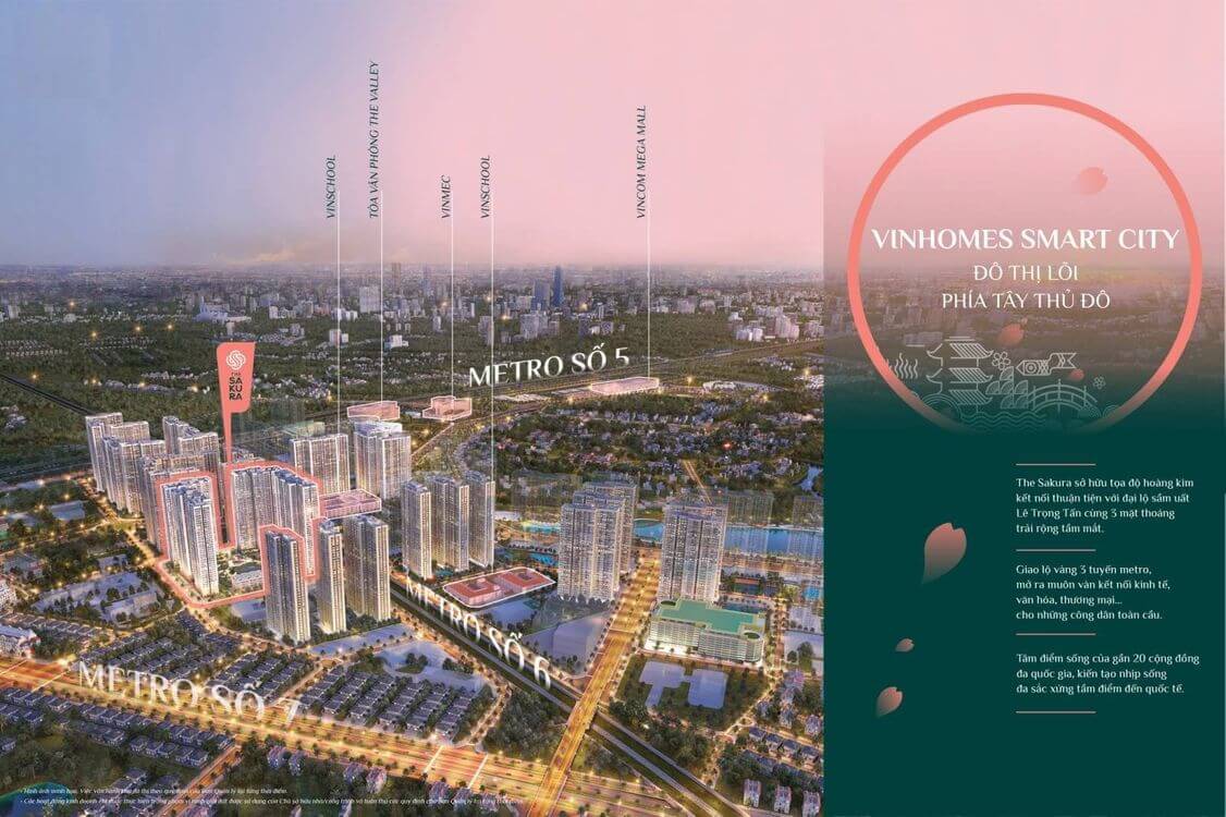 Vinhomes Smart City với hệ công viên liên hoàn phía Tây