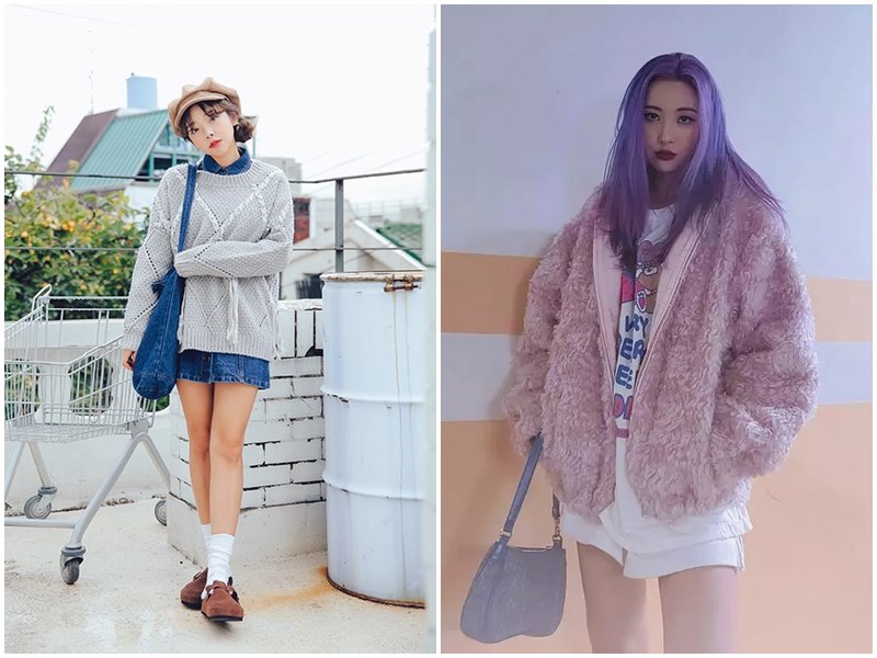 Kết hợp đồ dáng ôm và lông thú trong cùng một outfit
