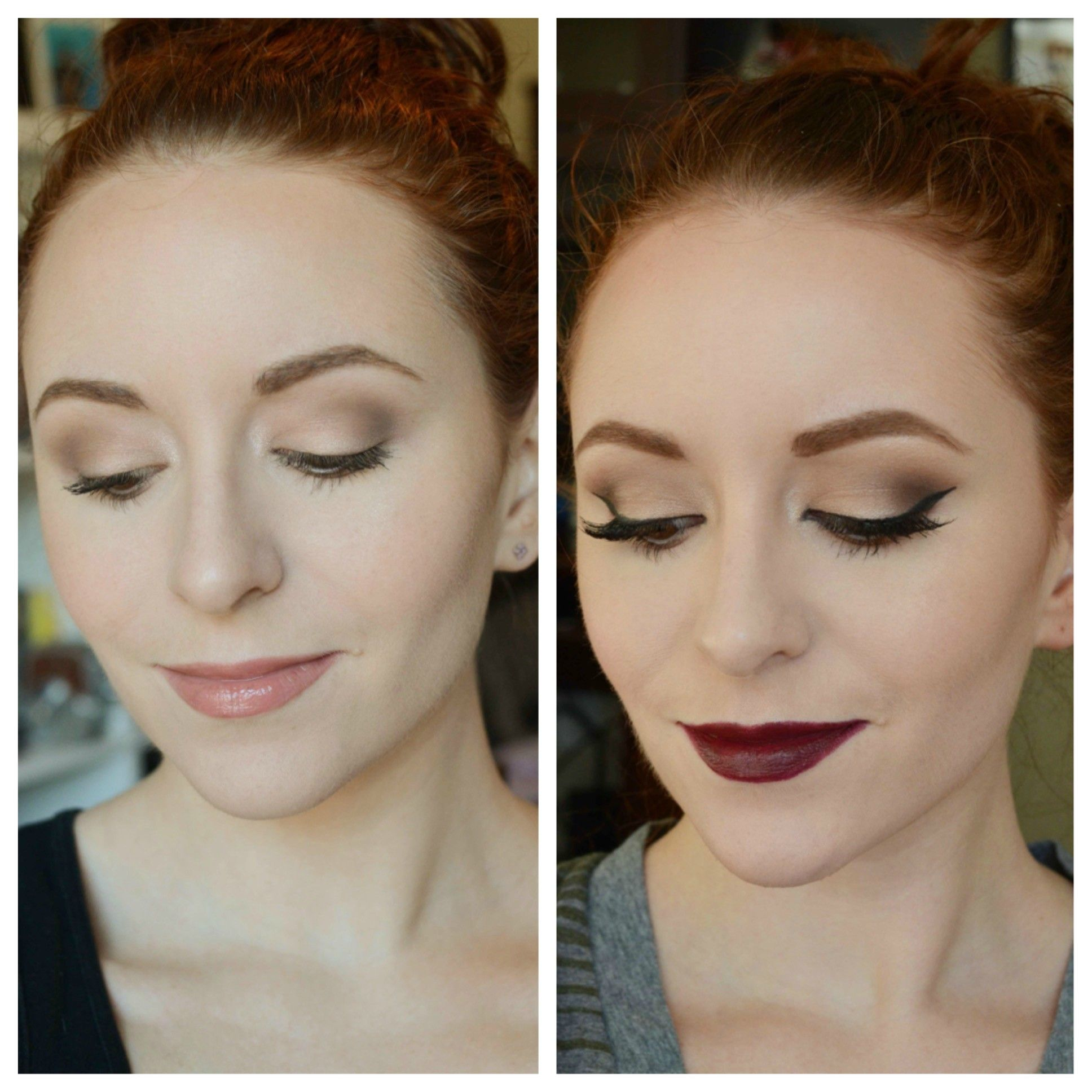 So sánh makeup đúng tone (trái) và sai tone (phải): nền đúng tone hòa quyện tự nhiên, nền sai tone trắng bệch tạo ranh giới rõ rệt