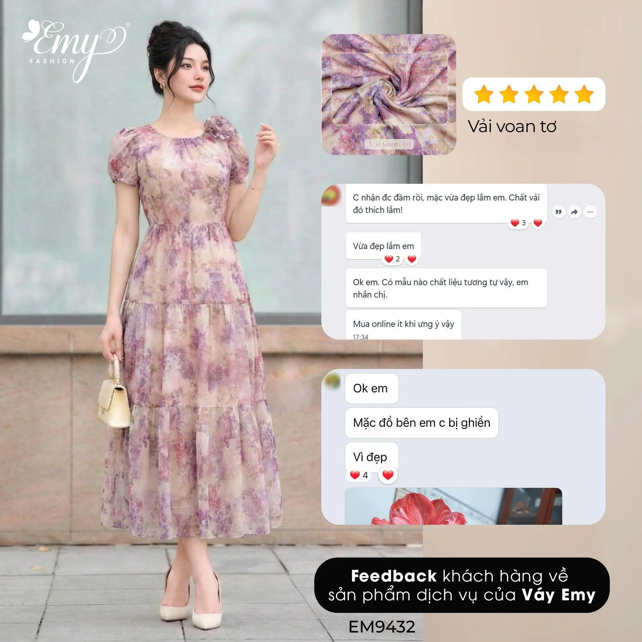 Khách hàng đánh giá váy EMY thực tế
