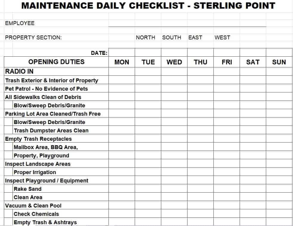 Mẫu checklist kiểm tra địa điểm và trang trí