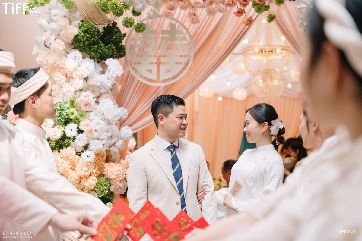 Phông cưới hiện đại hài hòa với kiến trúc tư gia