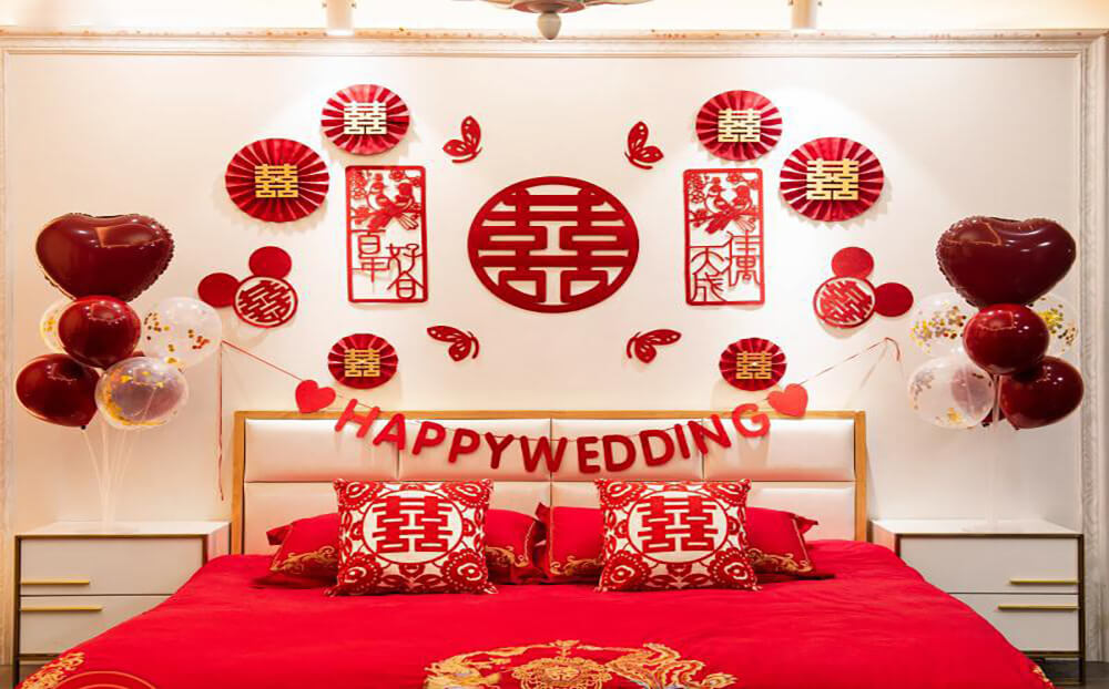 Mẫu thiết kế phòng cưới, phòng tân hôn theo phong cách Trung Hoa