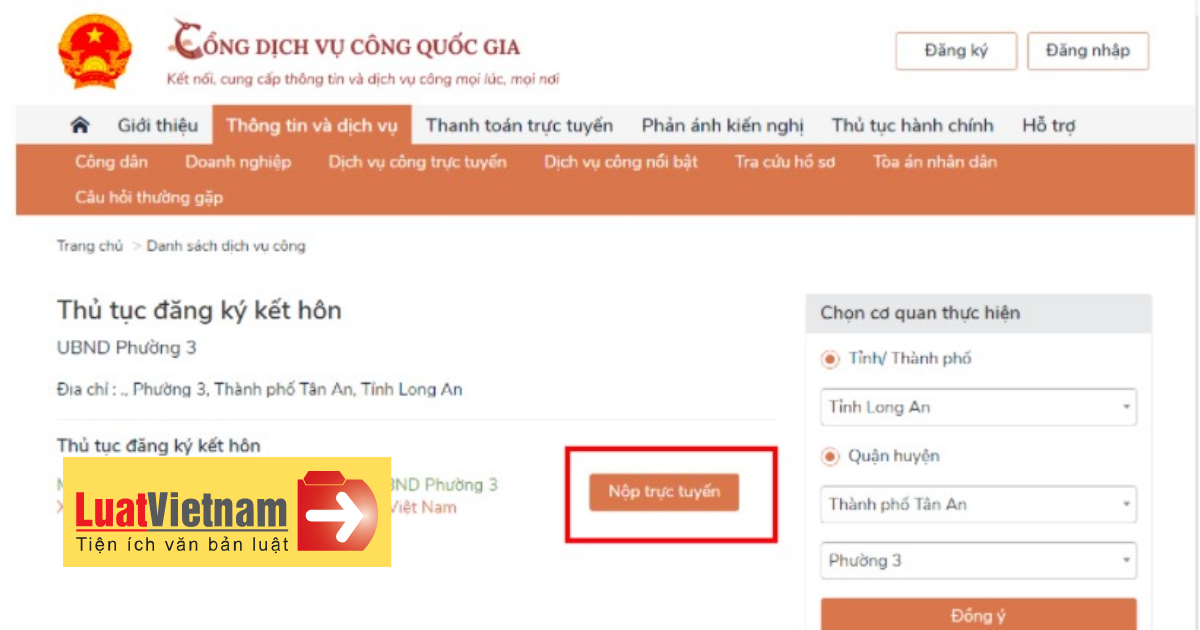 Đăng ký kết hôn online 2025