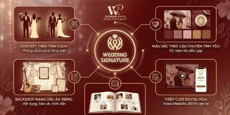 Infographic wedding signature về lễ cưới cá nhân hóa 4.0