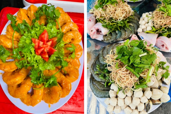 Set menu đãi tiệc mặn tiêu chuẩn