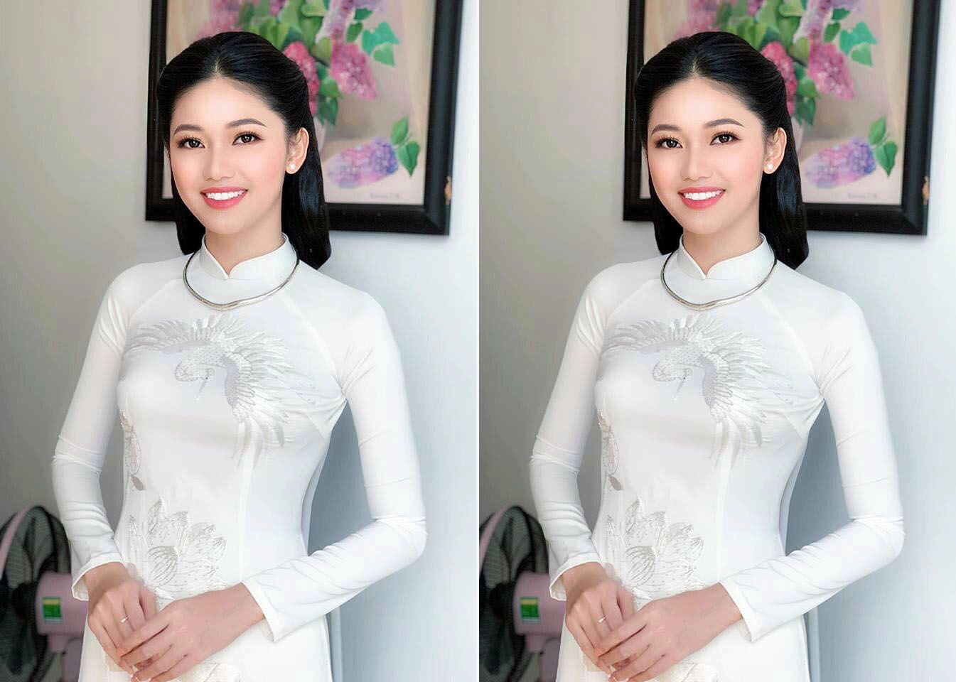 Áo dài trắng tối giản