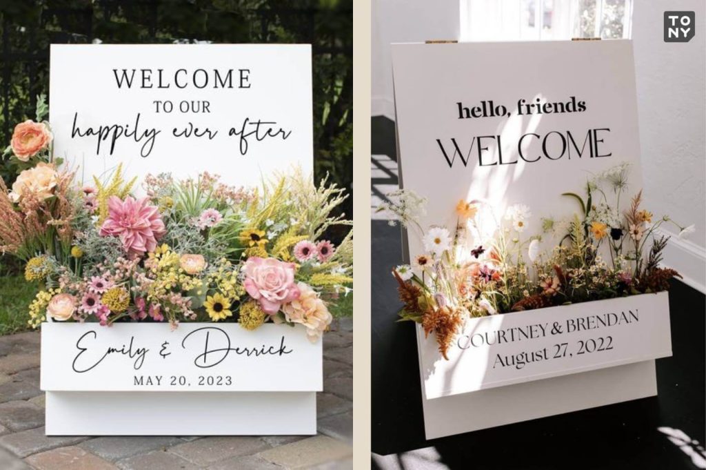 Bảng welcome đám cưới
