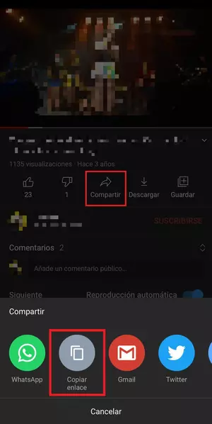 Cách copy link video cưới YouTube trên điện thoại và máy tính bảng