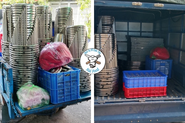 Miễn phí bàn ghế và dụng cụ ăn uống