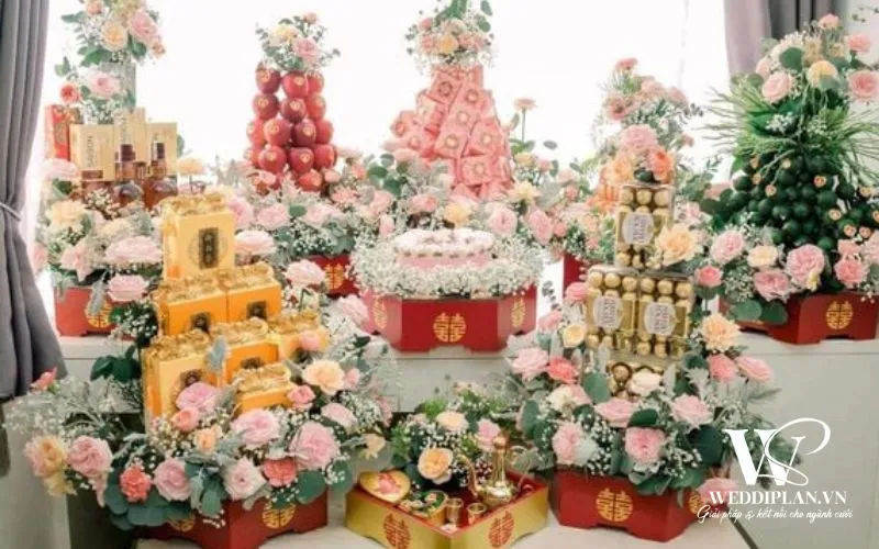 Mâm quả lễ gia tiên mang phong cách miền Nam phóng khoáng