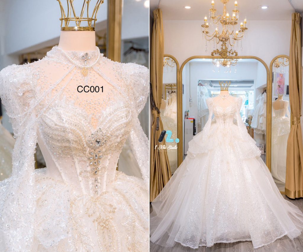 Váy cưới luxury dáng đuôi cá