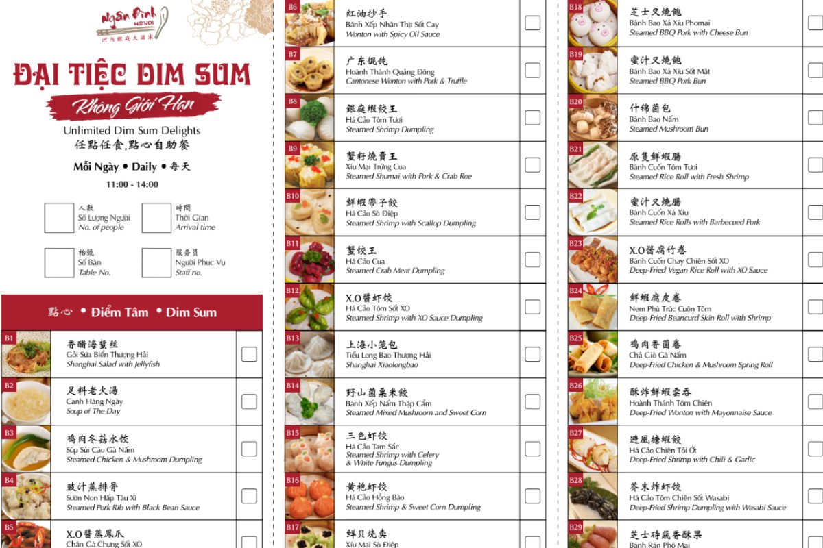 set menu tham khảo thực đơn tiệc cưới Daewoo
