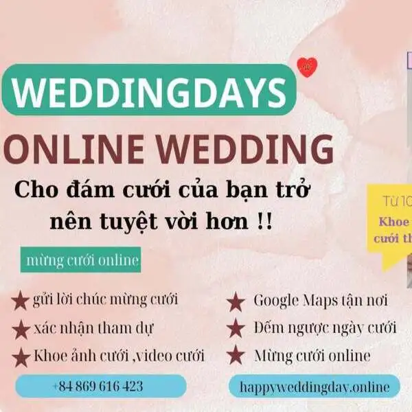 Mẫu thiệp mời cưới online có thể tùy chỉnh