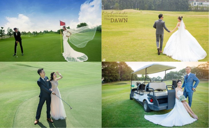 Bộ ảnh siêu độc đáo tại sân golf bên hồ Tuyền Lâm