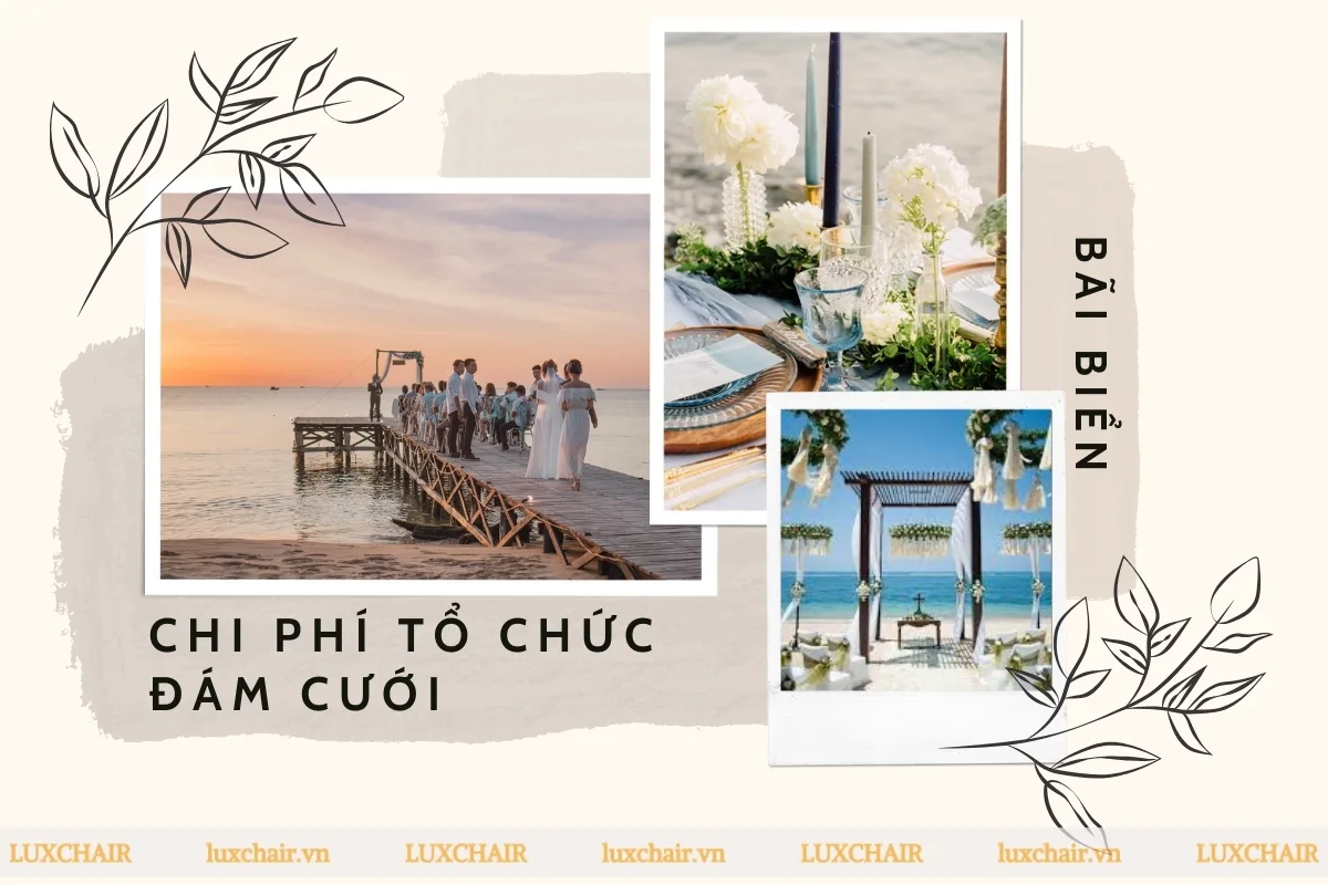 Bóc tách chi phí tổ chức đám cưới bãi biển để dự trù ngân sách chính xác