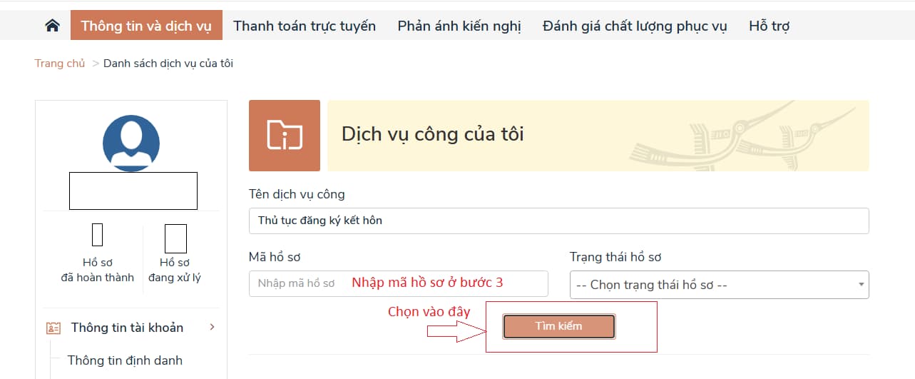 Tra cứu tình trạng hồ sơ đăng ký kết hôn