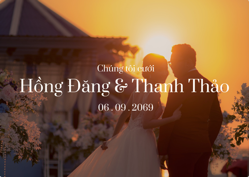 Mẫu trang cưới điện tử tối giản