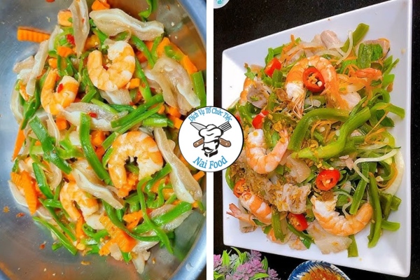 Gỏi tiến vua tôm thịt