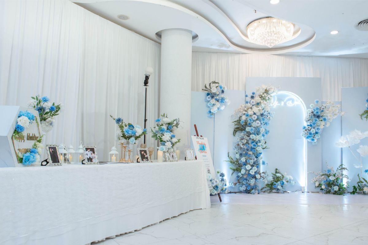 Kalina Wedding & Event sở hữu hệ thống sảnh tiệc trong nhà có thiết kế hiện đại với không gian thông thoáng.