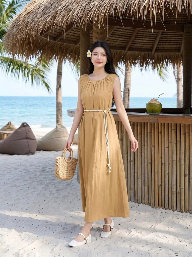 Đầm maxi voan lụa bay bổng cho cô dâu