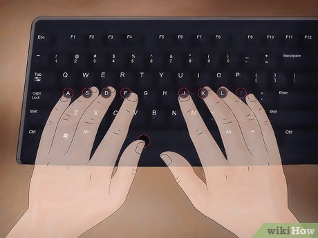 Đặt tay đúng vị trí khi gõ