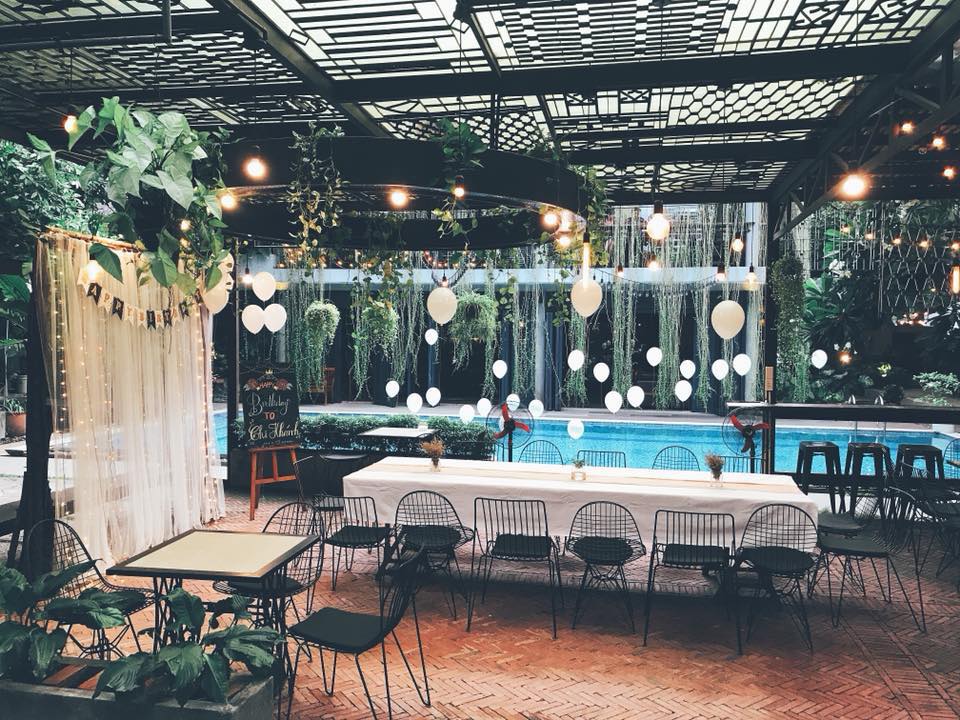 Bố trí ánh sáng nghệ thuật tại hồ bơi SaiGon Chic