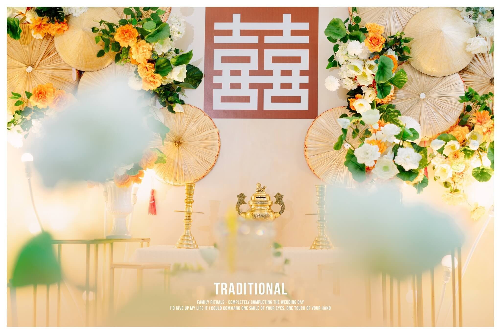Trang trí gia tiên theo màu phong thủy