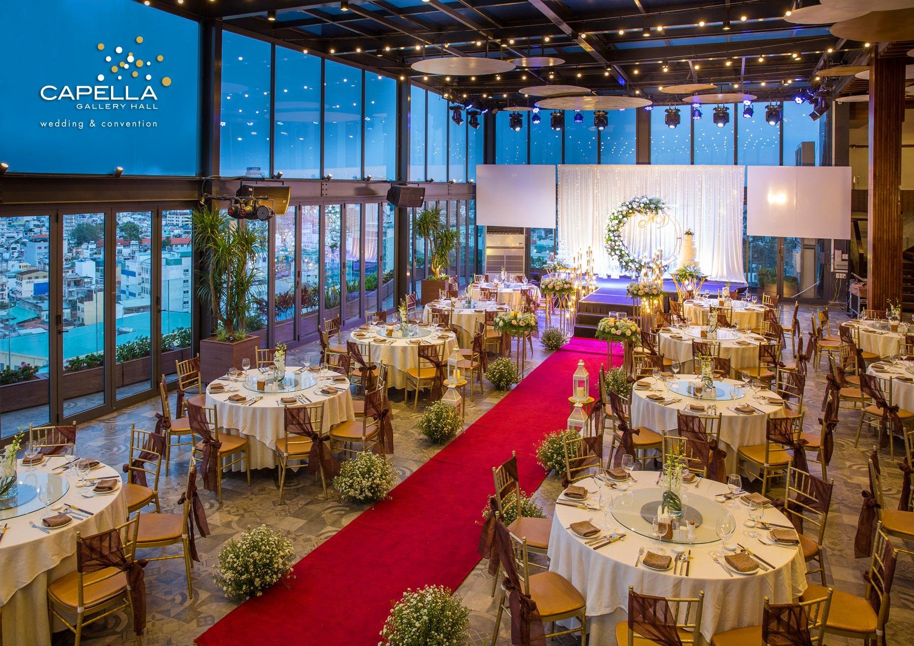 Sảnh Gosset Rooftop tại Capella Gallery Hall Quận 10 TPHCM