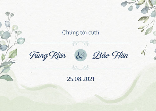 Trang mời cưới trên điện thoại