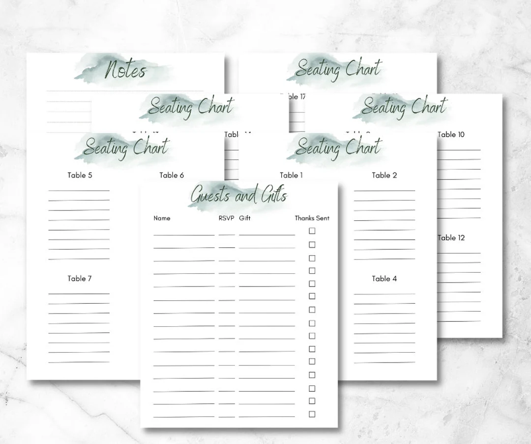 Bảng danh sách khách mời và bố trí chỗ ngồi chiến lược