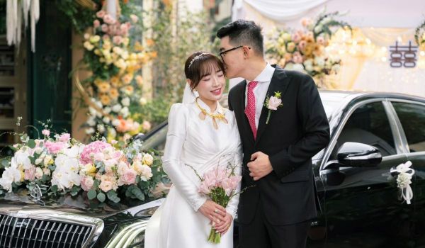 Cô dâu tươi tắn trong ngày cưới