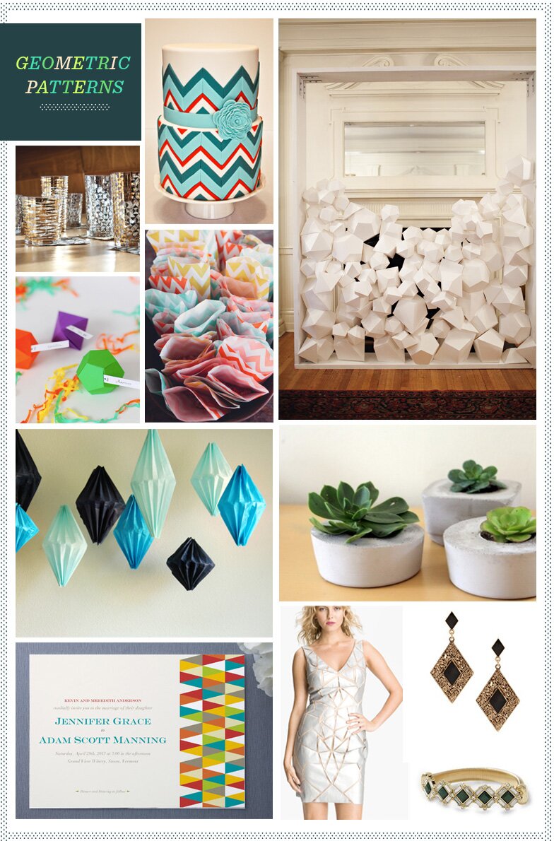 Thiết kế các mẫu hình học độc đáo trong trang trí cưới