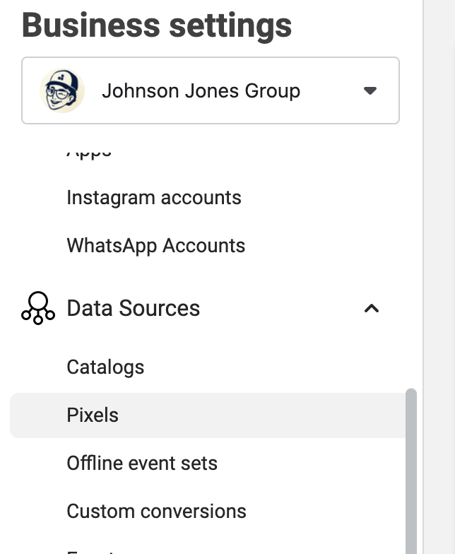 Cài đặt Facebook Pixel trong Business Settings