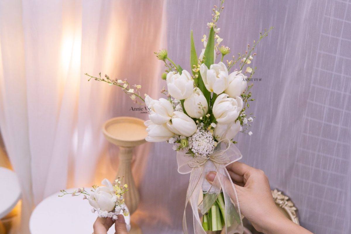 Hoa tươi xử lý kỹ giúp bó hoa thêm hoàn hảo
