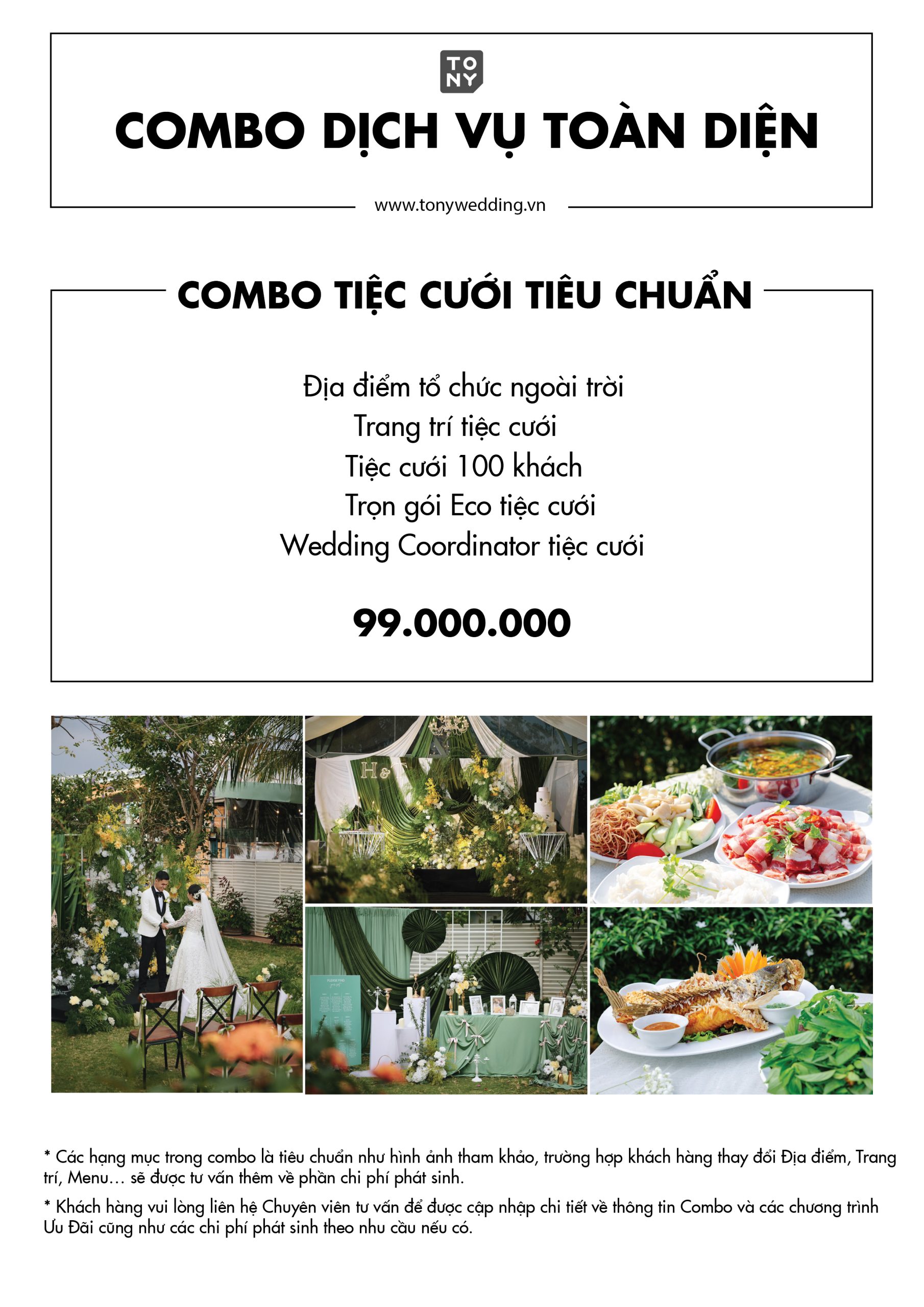 Các gói dịch vụ cưới trọn gói linh hoạt