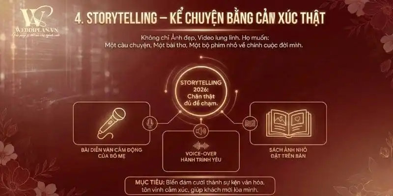 Storytelling cảm xúc thật trong đám cưới